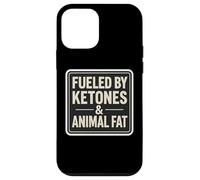 Custodia per iPhone 12 mini Alimentato Da Chetoni E Animali Grassi Keto Carnivore Dieta Citazione