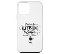 Custodia per iPhone 12 mini Alimentato dalla pesca a mosca e caffè per la festa del papà