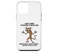 Custodia per iPhone 12 mini Alley Cat Lo odio quando parlo con me stesso sarcastico