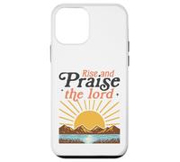 Custodia per iPhone 12 mini Alzati e loda il Signore - Retro Christian Sunburst