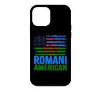 Custodia per iPhone 12 mini American Romani | Roma Traveller & Bandiere USA Distressed