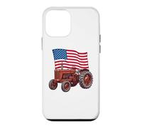 Custodia per iPhone 12 mini American USA Flag Tractor Farmer