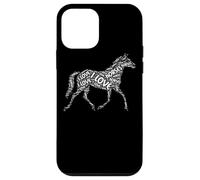 Custodia per iPhone 12 mini Amore Cavallo Silhouette Parola Nuvola Ranch Fattoria Amante Animali