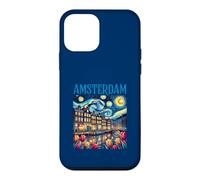 Custodia per iPhone 12 mini Amsterdam In Notte Stellata Van Gogh Style Graphic