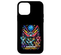Custodia per iPhone 12 mini Android Dance Party Robot DJ Musica futuristica Vibes Club Art
