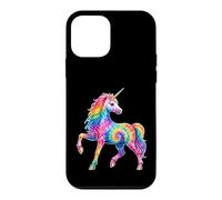 Custodia per iPhone 12 mini Arcobaleno Tie Dye Unicorno Magico Fantasy Animale