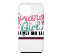 Custodia per iPhone 12 mini Arte della tastiera Piano Girl Music Lover