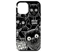Custodia per iPhone 12 mini Arte urbana retrò Meow Gang Thug Cats Scratch Life