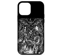 Custodia per iPhone 12 mini Arte vintage delle leggende della foresta di Cryptids Bigfoot Mothman