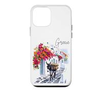 Custodia per iPhone 12 mini Asino in Grecia Souvenir Greek Village Santorini o Atene