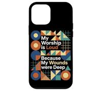 Custodia per iPhone 12 mini Astratto Moderno Cristiano Geometrico Il mio culto è forte