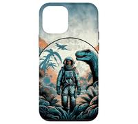 Custodia per iPhone 12 mini Astronauta che esporrà il pianeta nell'era dei dinosauri Trippy Fantasy anni '60