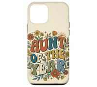 Custodia per iPhone 12 mini Aunt of the Year Retro Floral Auntie