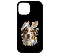 Custodia per iPhone 12 mini Australian Shepherd - Uova di coniglio pasquale australiano orecchie da coniglio