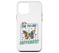 Custodia per iPhone 12 mini Autism It's OK To Be Different Butterfly Puzzle Kid Teacher