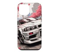 Custodia per iPhone 12 mini Auto da corsa JDM Drift vintage Tokyo Sakura Flower Blossom Art