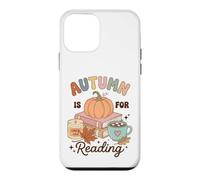 Custodia per iPhone 12 mini Autumn Is For Reading Pumpkin Book Lover Fall Reader