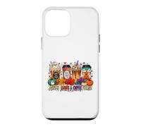 Custodia per iPhone 12 mini Autumn Leaves & Coffee Please Cute Ghost Pumpkin Fall Design