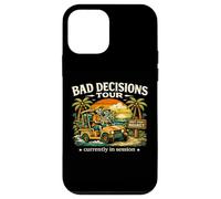 Custodia per iPhone 12 mini Bad Decisions Tour: Skeleton Beach Vacation, divertente umorismo oscuro