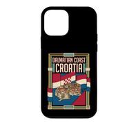 Custodia per iPhone 12 mini Bandiera della Croazia della costa della Dalmazia Vintage Travel Graphic