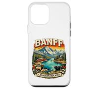 Custodia per iPhone 12 mini Banff Canada Retro Mountain Scenico Parco Nazionale Souvenir