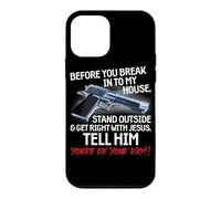 Custodia per iPhone 12 mini Before You Break Into My House Stand Outside - 2nd Amendment