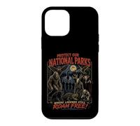 Custodia per iPhone 12 mini Bigfoot Mothman protegge le leggende criptiche dei nostri parchi nazionali