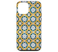 Custodia per iPhone 12 mini Blu Bianco Giallo Portogallo Lisbona Tile Pattern