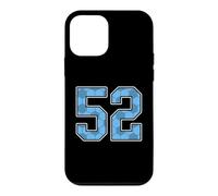 Custodia per iPhone 12 mini Blu Calcio Modello Numero 52 Jersey Giocatore Uniforme #52