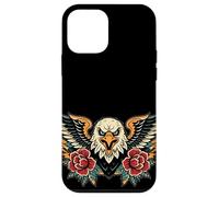 Custodia per iPhone 12 mini Bold Aquila con Rose Stile Tatuaggio Tradizionale