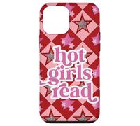 Custodia per iPhone 12 mini Book Lover Hot Girls Read Preppy Pink Red Star Y2K