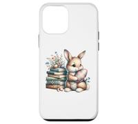 Custodia per iPhone 12 mini Bookish Easter Bunny Reading Book Every Bunny Loves to Read
