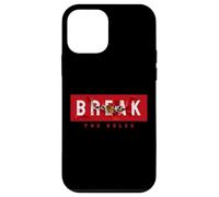 Custodia per iPhone 12 mini Break the Rules Wild Tiger Quotes Illustration Graphic