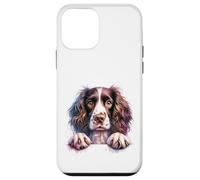 Custodia per iPhone 12 mini Brittany English Springer Spaniel Cocker Spaniel Dog Face