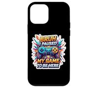 Custodia per iPhone 12 mini Bruh Ho Pausato Il Mio Gioco Per Essere Qui Divertente Gamer Gaming Adolescenti