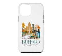Custodia per iPhone 12 mini Buffalo, skyline di New York, souvenir della città dei buoni vicini