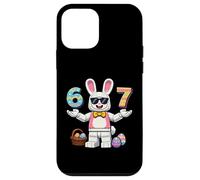 Custodia per iPhone 12 mini Building Blocks Happy Easter Day Bunny Eggs 6 7 Meme Kids