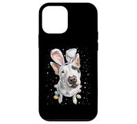 Custodia per iPhone 12 mini Bull Terrier Cane Pasqua Coniglio Uova Orecchie Coniglio