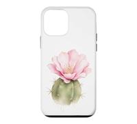 Custodia per iPhone 12 mini Cactus con fiori rosa, motivo floreale ad acquerello