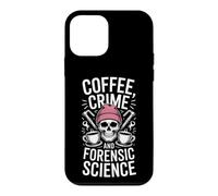 Custodia per iPhone 12 mini Caffè Crimine e Scienza Forense Divertente Detto