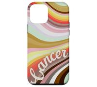 Custodia per iPhone 12 mini Cancro Zodiaco Retro Onde Astrologia Segno Vintage Colori