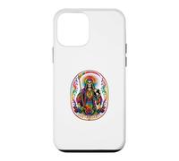 Custodia per iPhone 12 mini Candele di Santa Muerte Tie Dye Folk Saint Roses