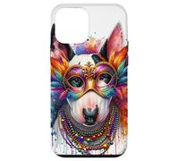 Custodia per iPhone 12 mini Cane Bull Terrier Mardi Gras