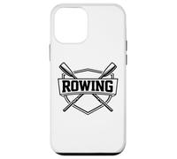 Custodia per iPhone 12 mini Canottaggio Team Atleta Rower Lover Badge Coach Appassionato