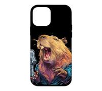 Custodia per iPhone 12 mini Capibara con microfono per gli amanti del karaoke