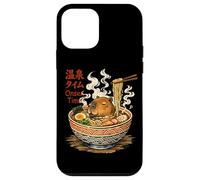 Custodia per iPhone 12 mini Capibara in Ramen Bowl Onsen Time giapponese Ukiyo-e stile