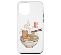 Custodia per iPhone 12 mini Capibara in Ramen Noodle Bowl Onsen Time Japanese Ukiyo-e
