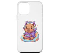 Custodia per iPhone 12 mini Capybara Playing Video Game Rodents Gamers