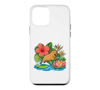 Custodia per iPhone 12 mini Capybara salta da Lily Pad su Lotus Boat