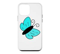 Custodia per iPhone 12 mini Carino Blu Turchese Aqua Butterfly